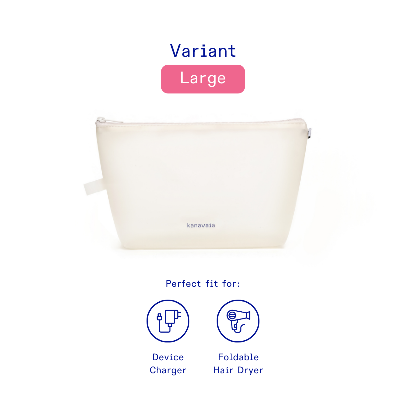Kanavaia Frosted PVC Zip Pouch