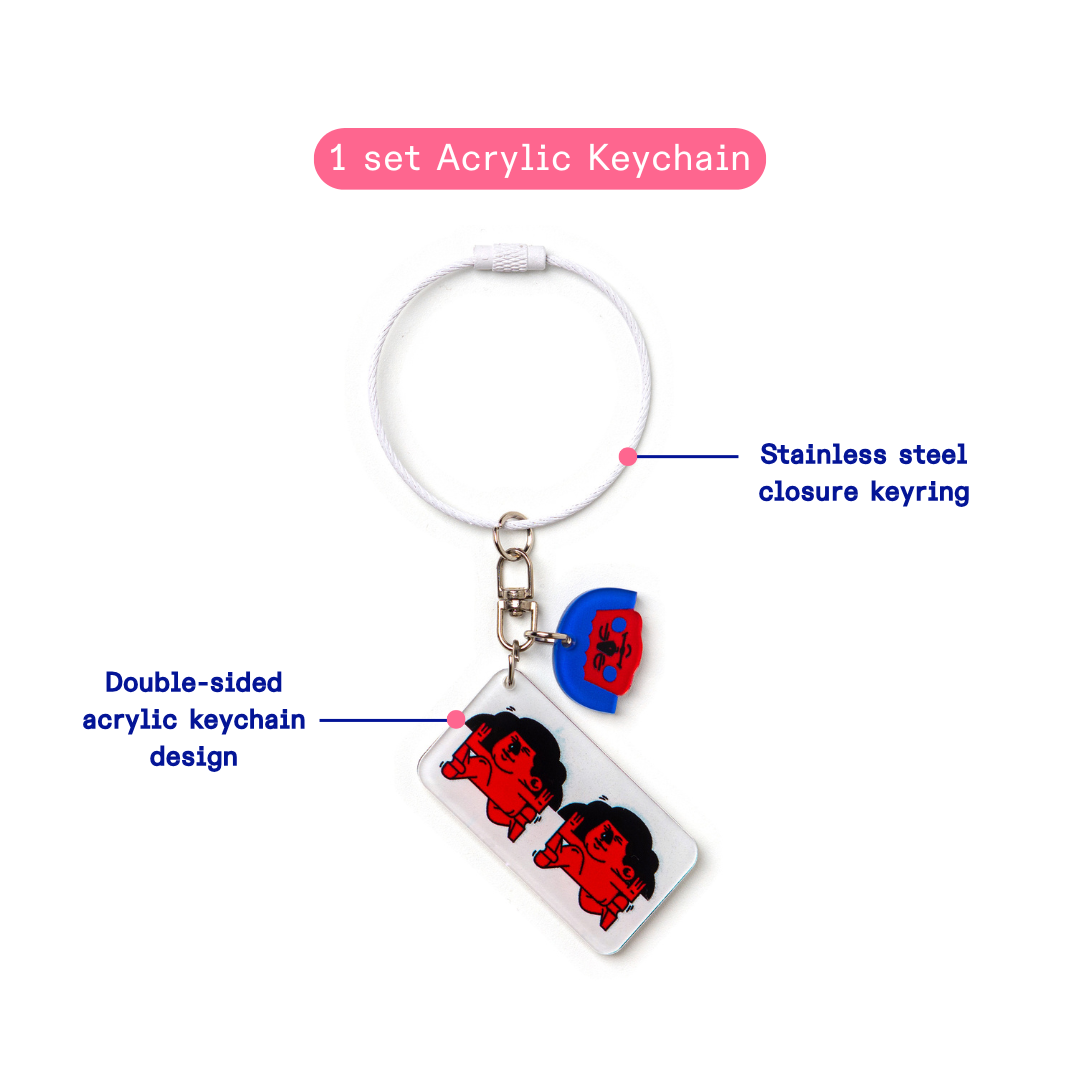 Kanavaia x Chuanslee - Acrylic Keychain & Sticker Bundle Pack - The Twins