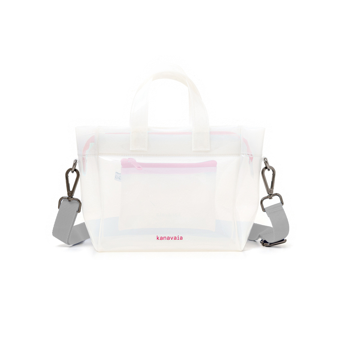Kanavaia Mini PVC Tote Bag White / Magenta