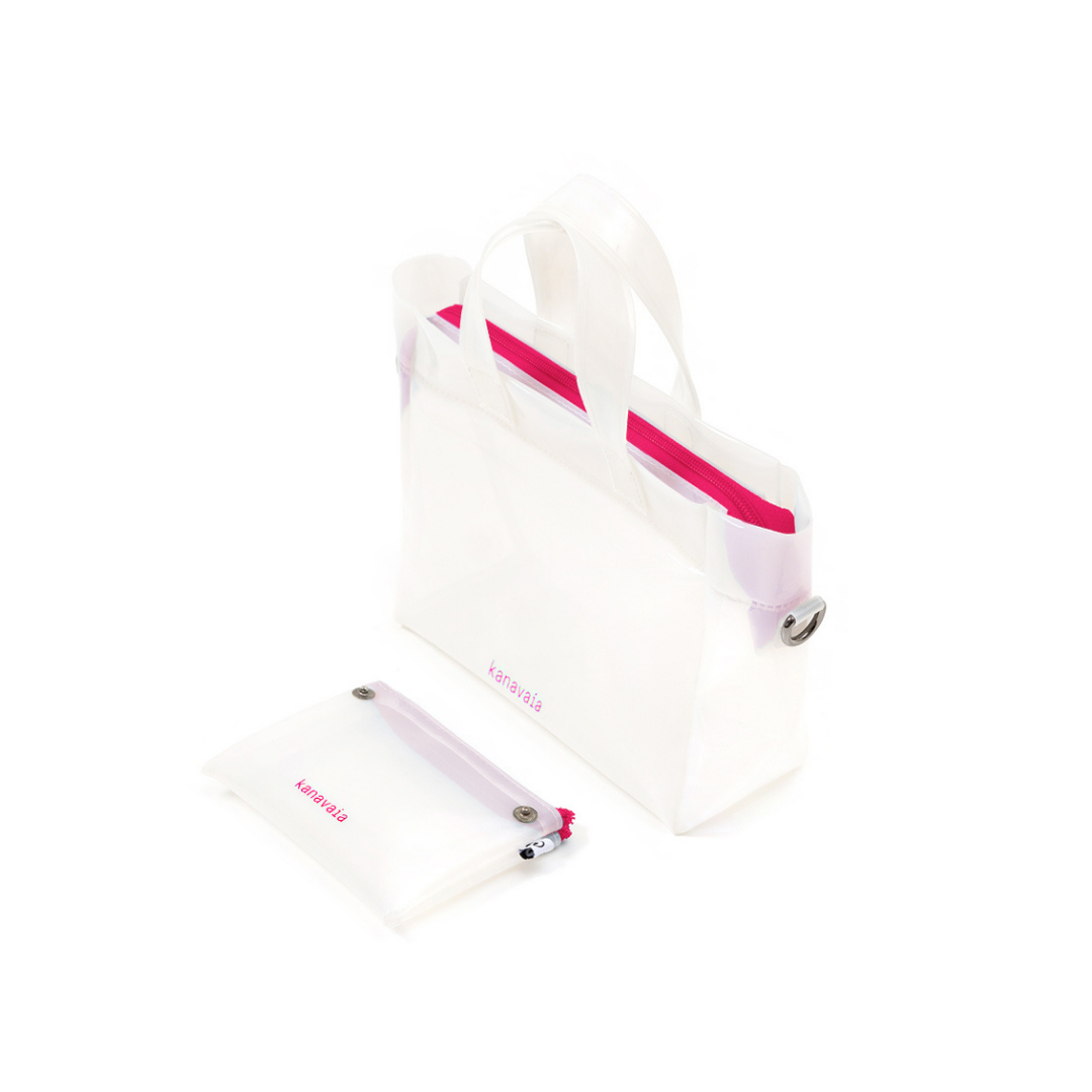 Kanavaia Mini PVC Tote Bag White / Magenta