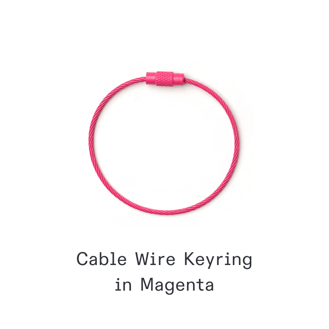 Kanavaia DIY Acrylic Keychain - Stainless Steel Cable Wire Keyring