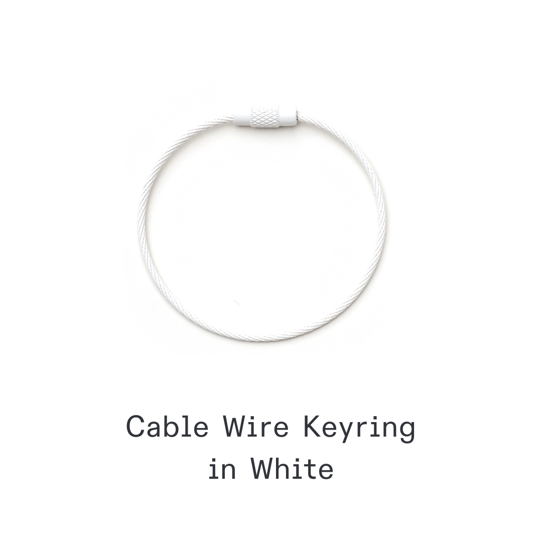 Kanavaia DIY Acrylic Keychain - Stainless Steel Cable Wire Keyring