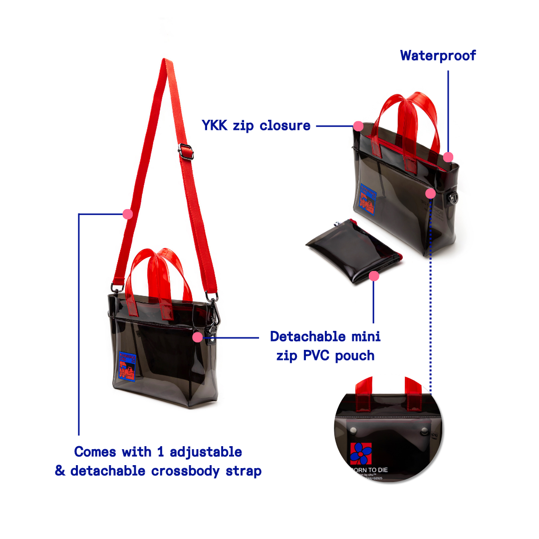 Kanavaia x Chuanslee - Mini PVC Tote Bag Black - Luna Square