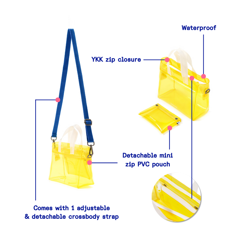 Kanavaia Mini PVC Tote Bag Yellow / White