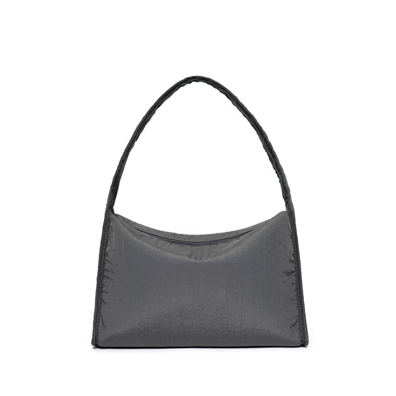 Kanavaia Crinkle Slouchy Shoulder Bag Dark Grey