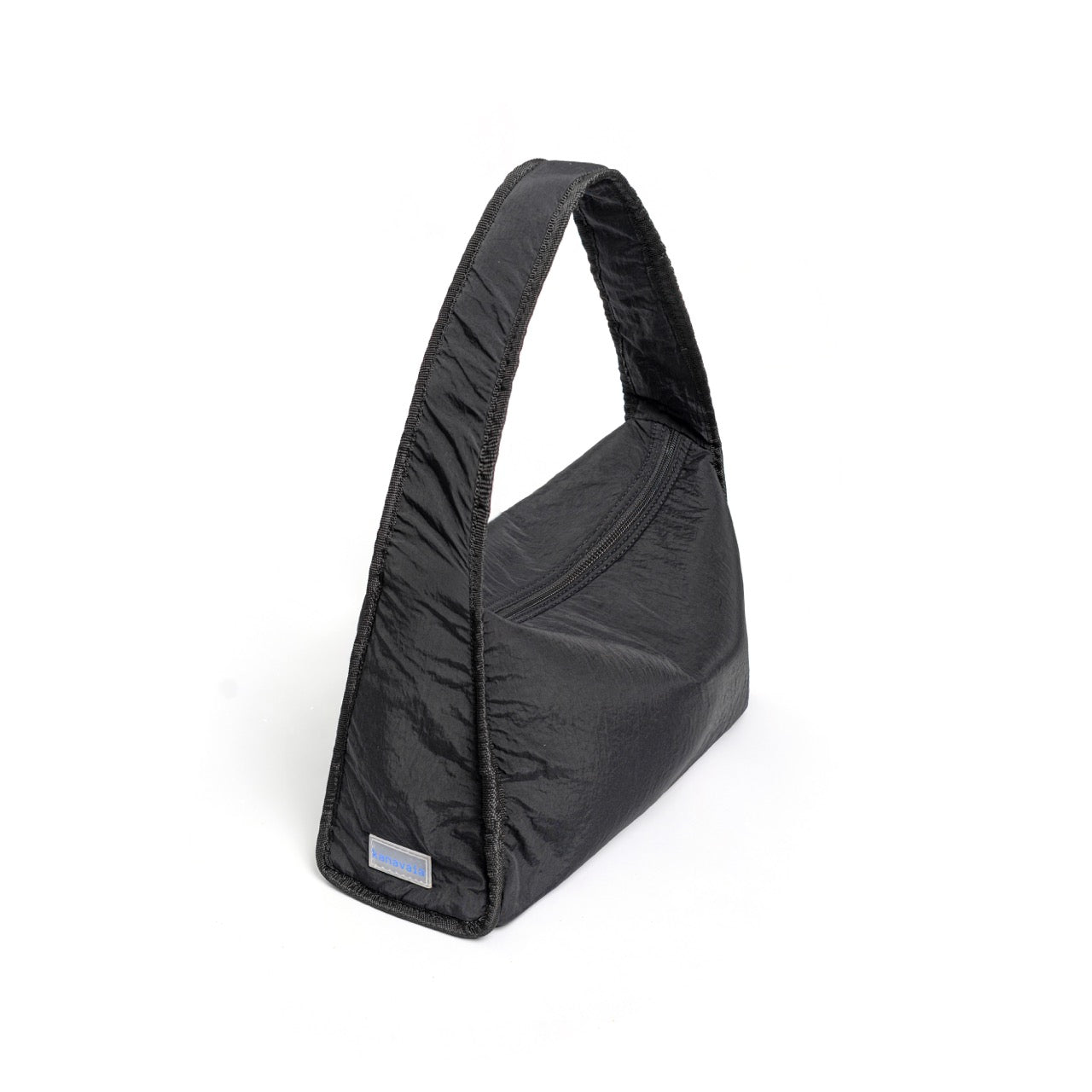 Kanavaia Crinkle Slouchy Shoulder Bag Black