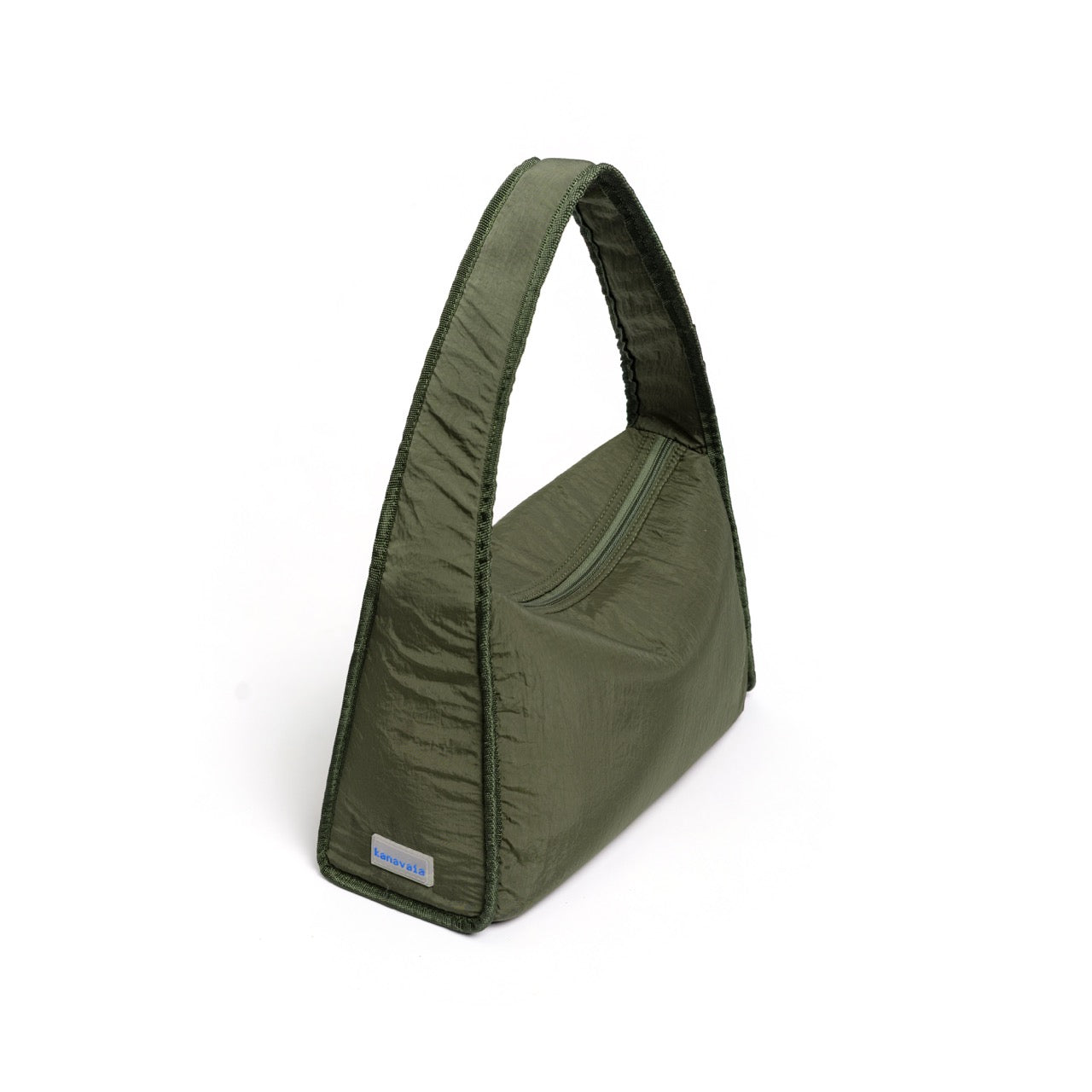 Kanavaia Crinkle Slouchy Shoulder Bag Olive Green