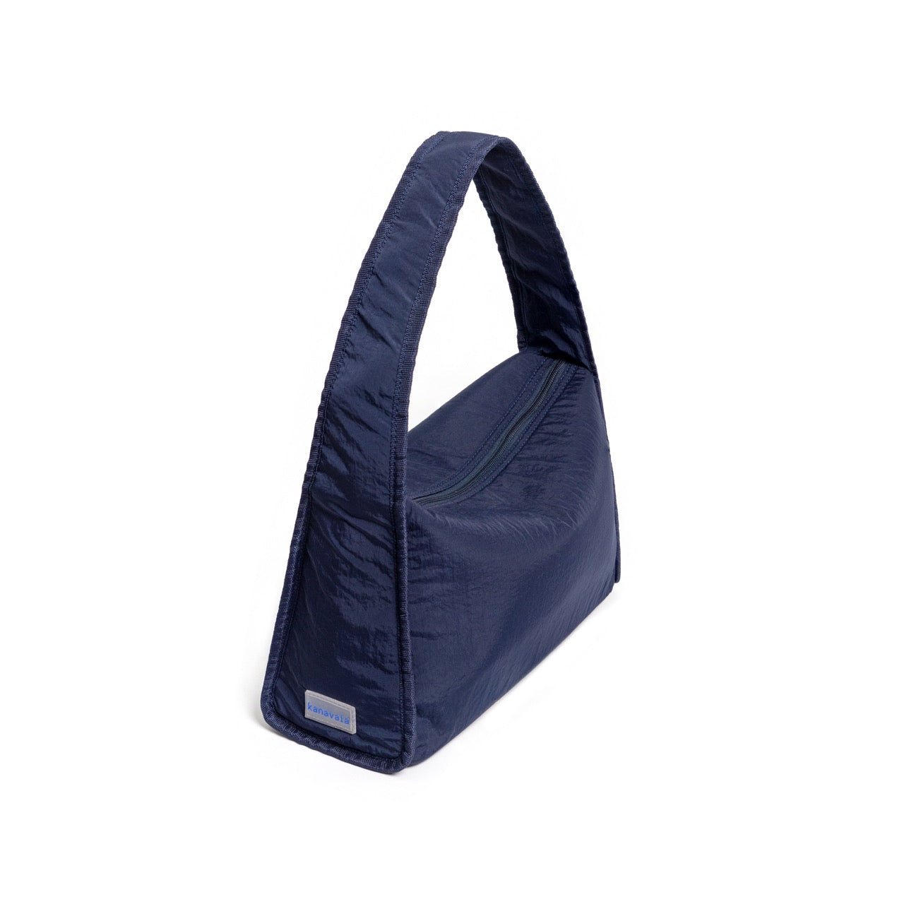 Kanavaia Crinkle Slouchy Shoulder Bag Navy Blue