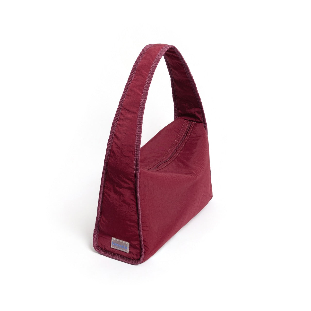 Kanavaia Crinkle Slouchy Shoulder Bag Burgundy