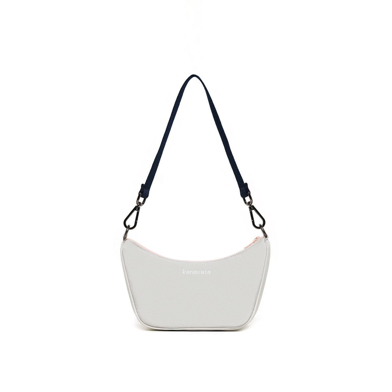 Kanavaia Mini Structured Baguette Shoulder Bag Light Grey