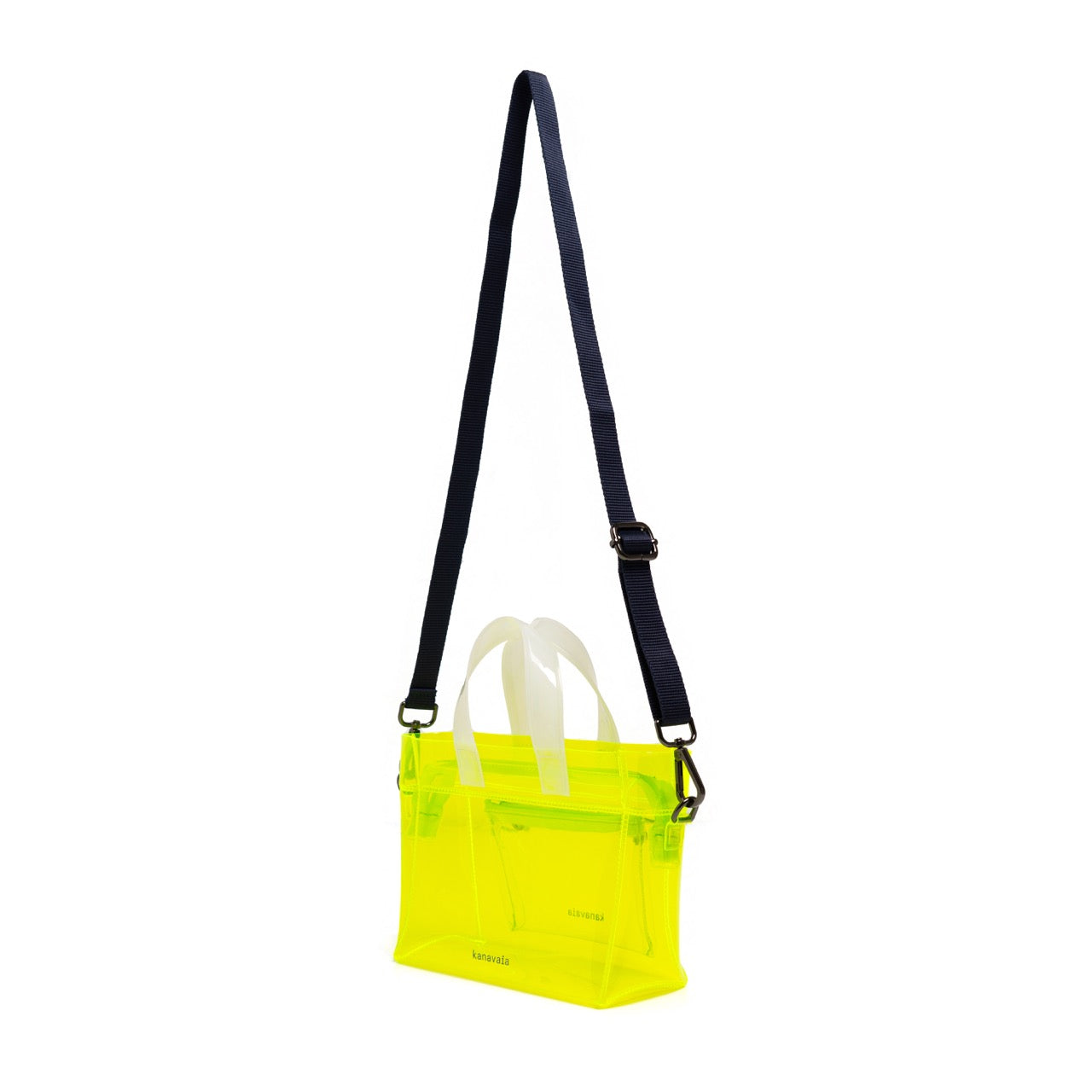 Kanavaia Mini PVC Tote Bag Neon Lime / White