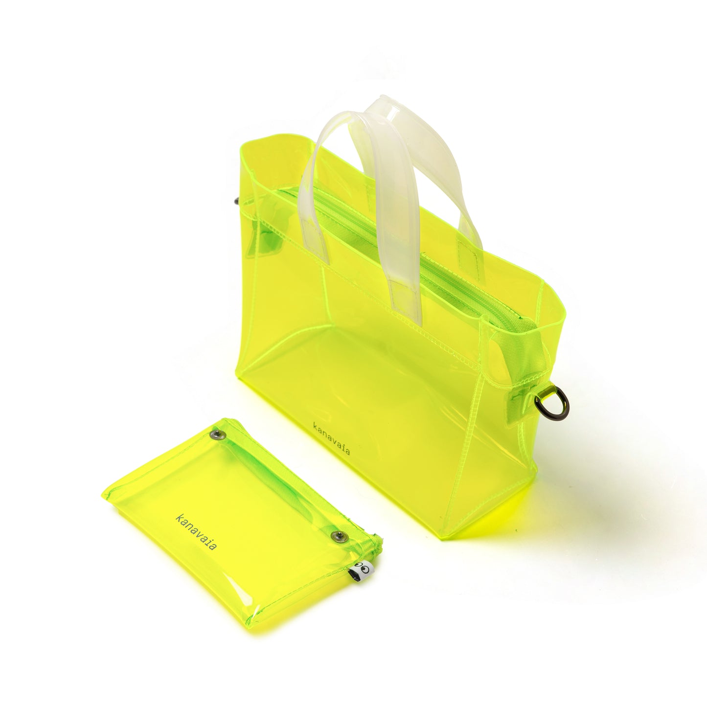 Kanavaia Mini PVC Tote Bag Neon Lime / White