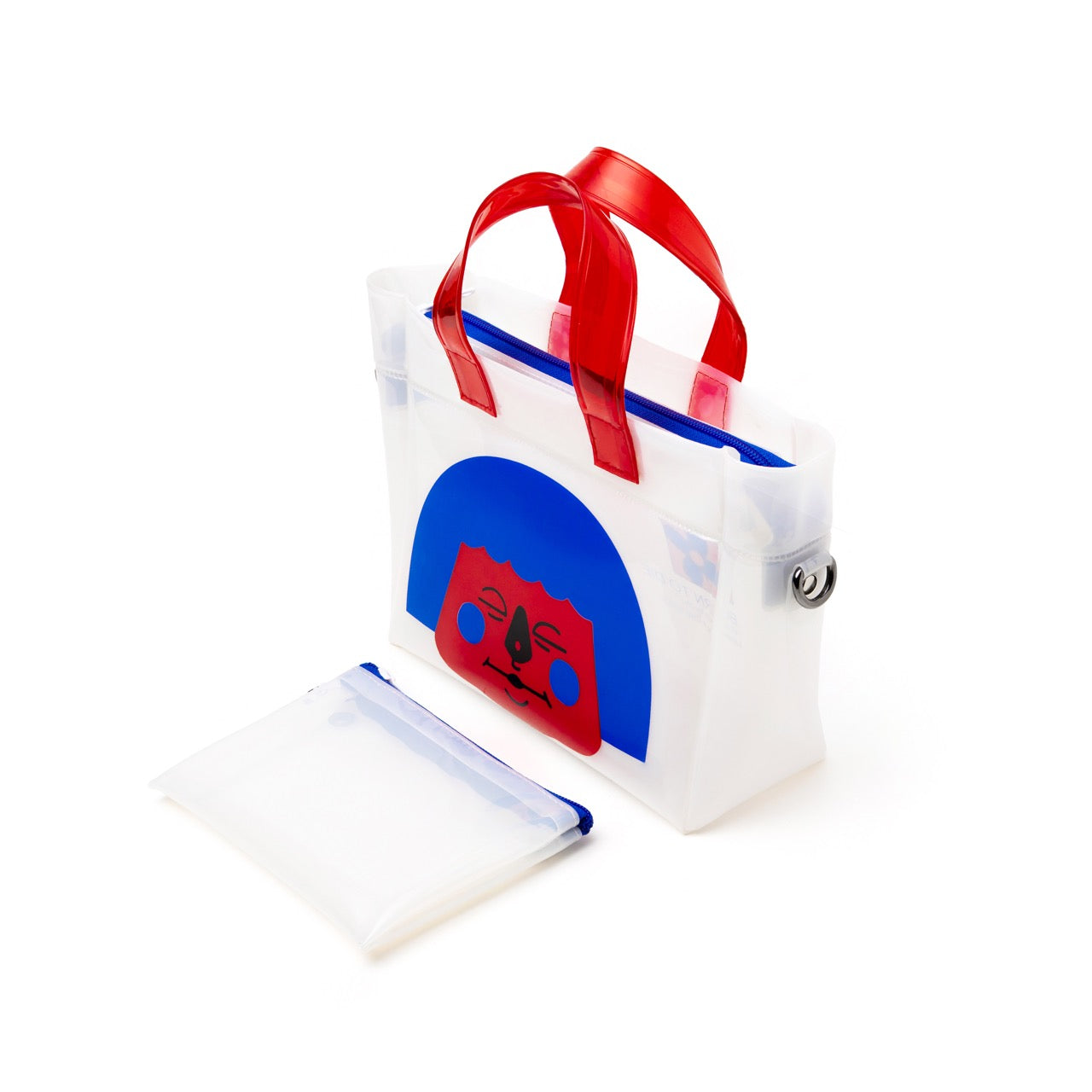 Kanavaia x Chuanslee - Mini PVC Tote Bag White - Luna Blue