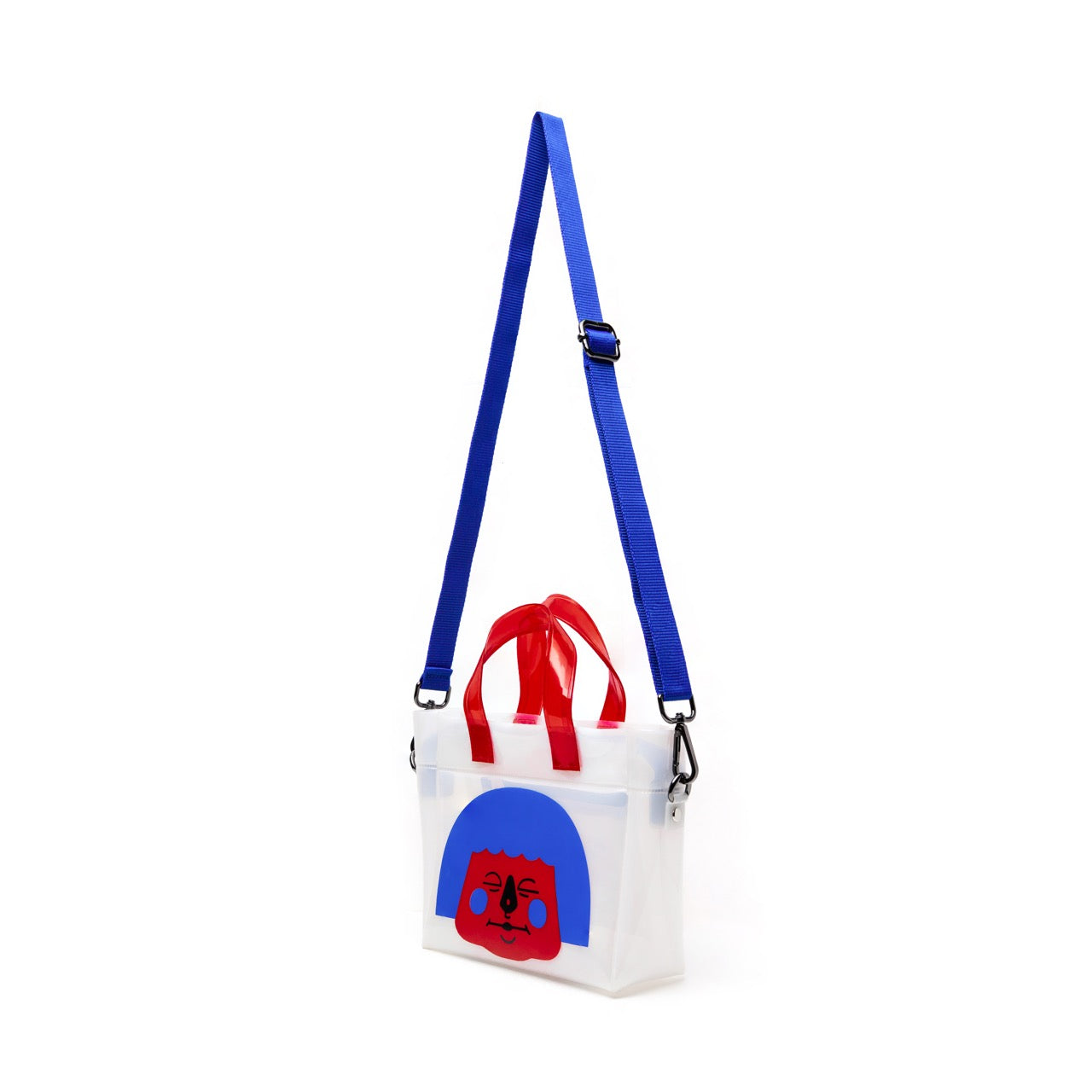 Kanavaia x Chuanslee - Mini PVC Tote Bag White - Luna Blue
