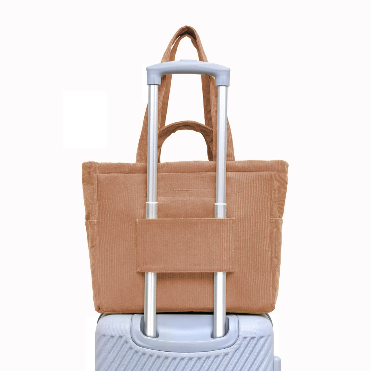 Kanavaia Double-Handle Corduroy Tote Bag Brick