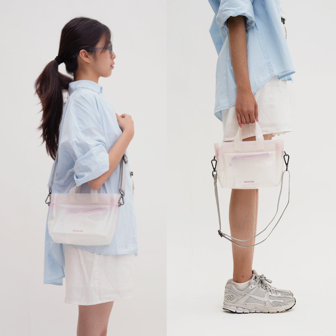 Kanavaia Mini PVC Tote Bag White / Magenta