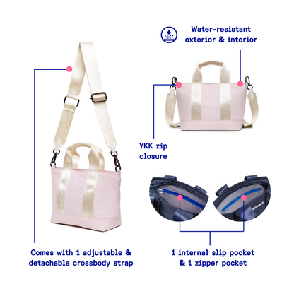Kanavaia Mini Tote Bag Baby Pink / Cream