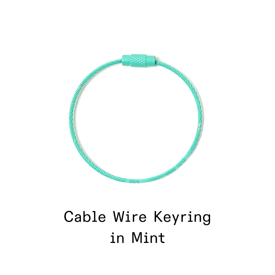 Kanavaia DIY Acrylic Keychain - Stainless Steel Cable Wire Keyring