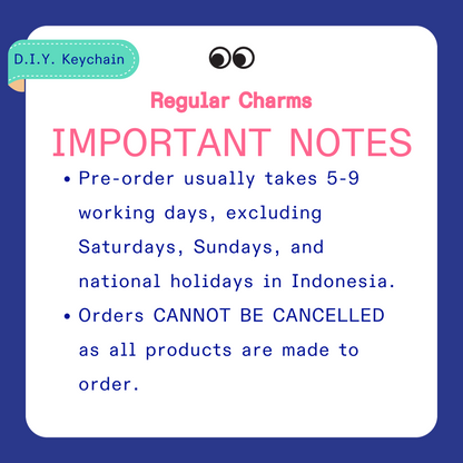 [Pre-Order] Kanavaia DIY Acrylic Keychain - Regular Charms (Keyring Excluded)