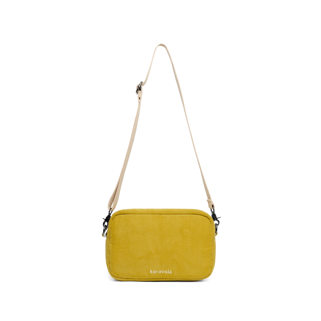 Kanavaia Corduroy Crossbody Bag Olive Yellow