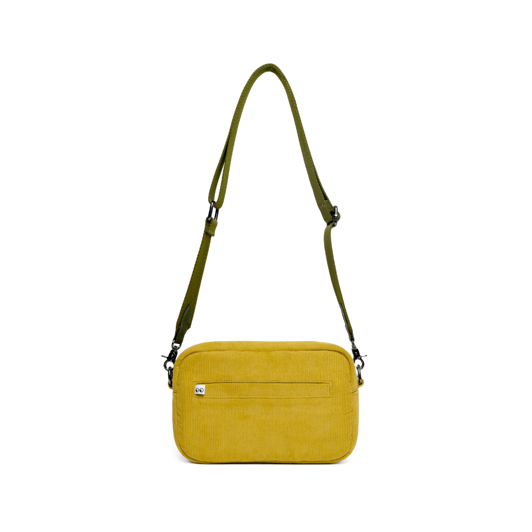 Kanavaia Corduroy Crossbody Bag Olive Yellow