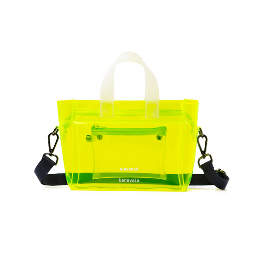Kanavaia Mini PVC Tote Bag Neon Lime / White