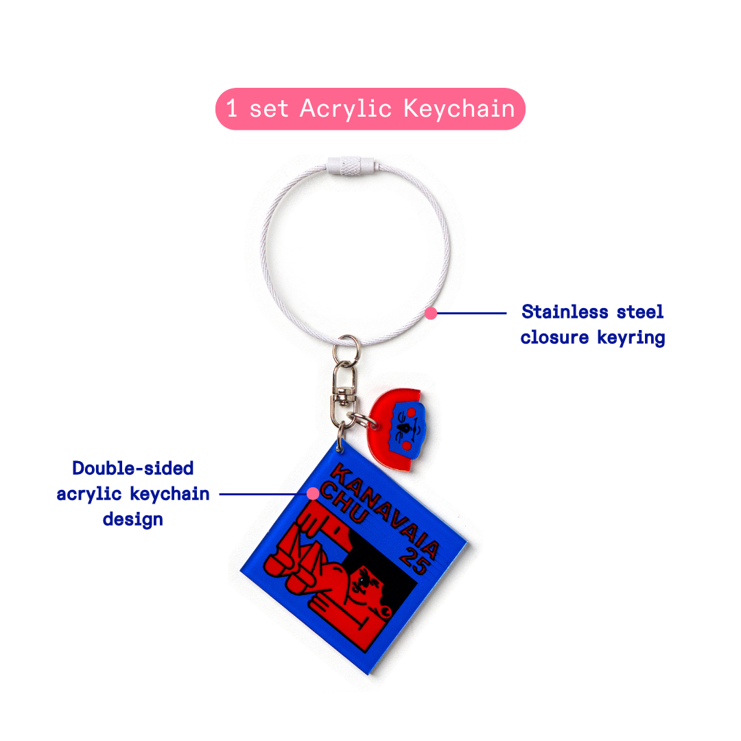Kanavaia x Chuanslee - Acrylic Keychain & Sticker Bundle Pack - Luna Square