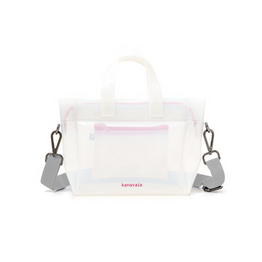Kanavaia Mini PVC Tote Bag White / Magenta