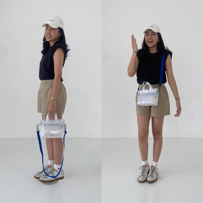 Kanavaia Mini PVC Tote Bag White / Blue