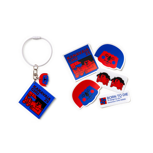 Kanavaia x Chuanslee - Acrylic Keychain & Sticker Bundle Pack - Luna Square