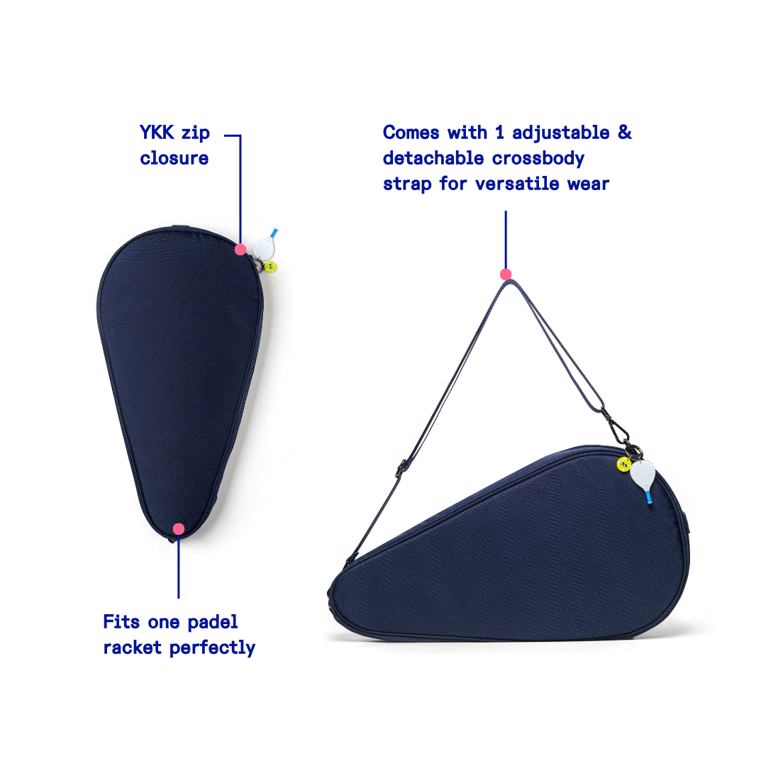 Kanavaia Padel Racket Sleeve Bag in Navy Blue