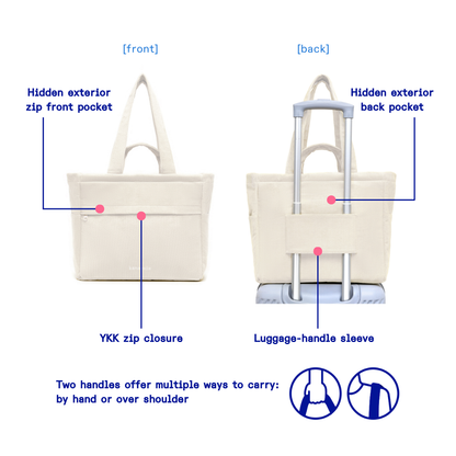 Kanavaia Double-Handle Corduroy Tote Bag Oat