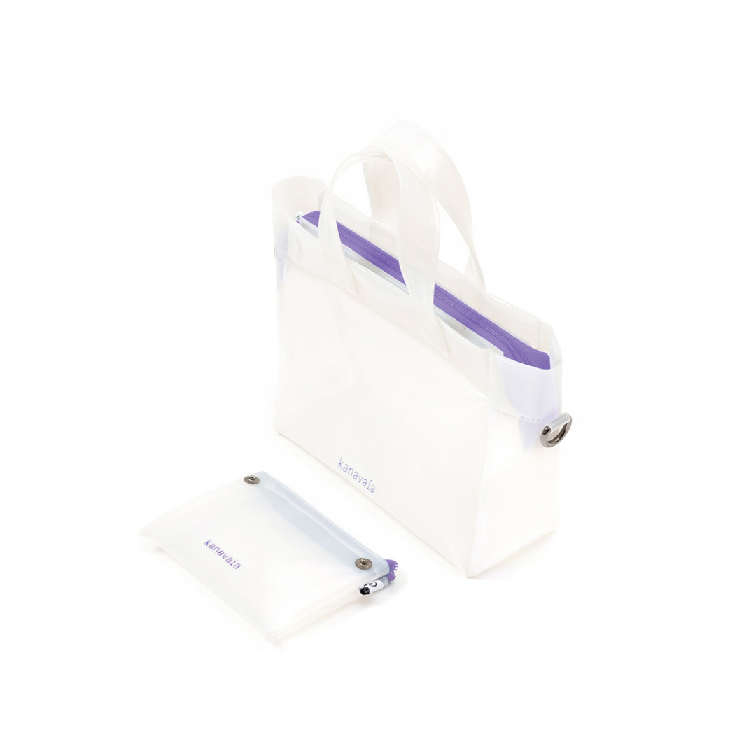 Kanavaia Mini PVC Tote Bag White / Lavender