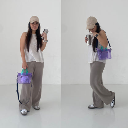 Kanavaia Mini PVC Tote Bag Lavender / Mint