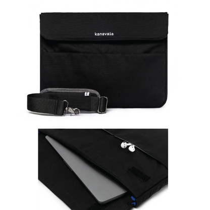 Kanavaia 2-in-1 Tote Laptop Bag All Black