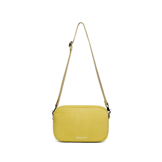 Kanavaia Corduroy Crossbody Bag Lime Yellow