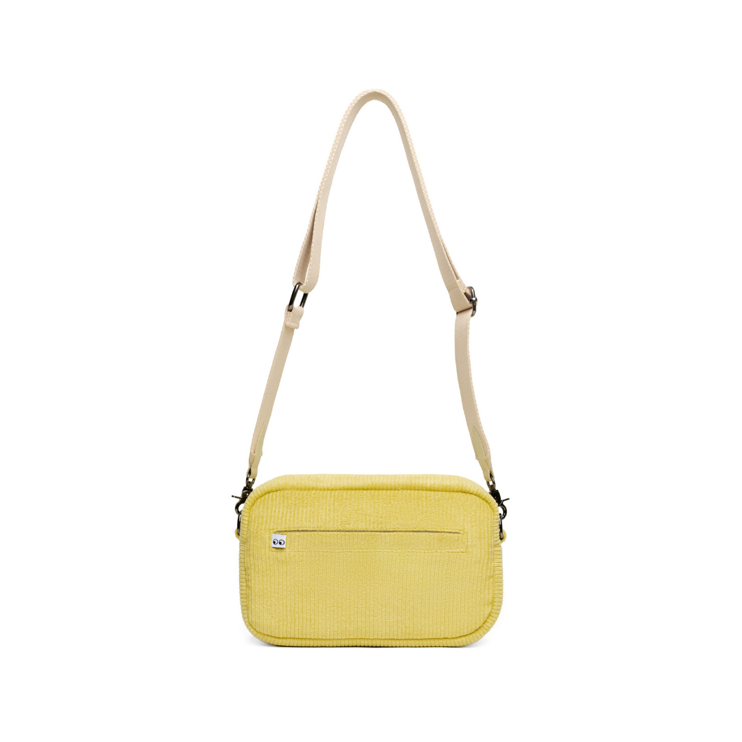 Kanavaia Corduroy Crossbody Bag Lime Yellow