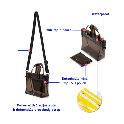 Kanavaia Mini PVC Tote Bag All Black