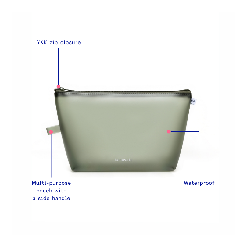 Kanavaia Frosted PVC Zip Pouch