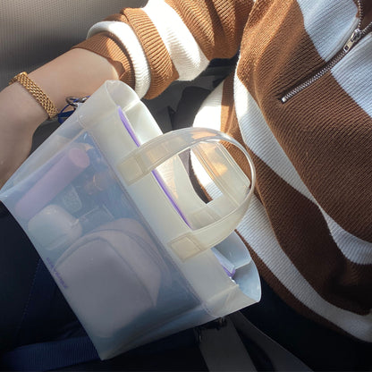 Kanavaia Mini PVC Tote Bag White / Lavender