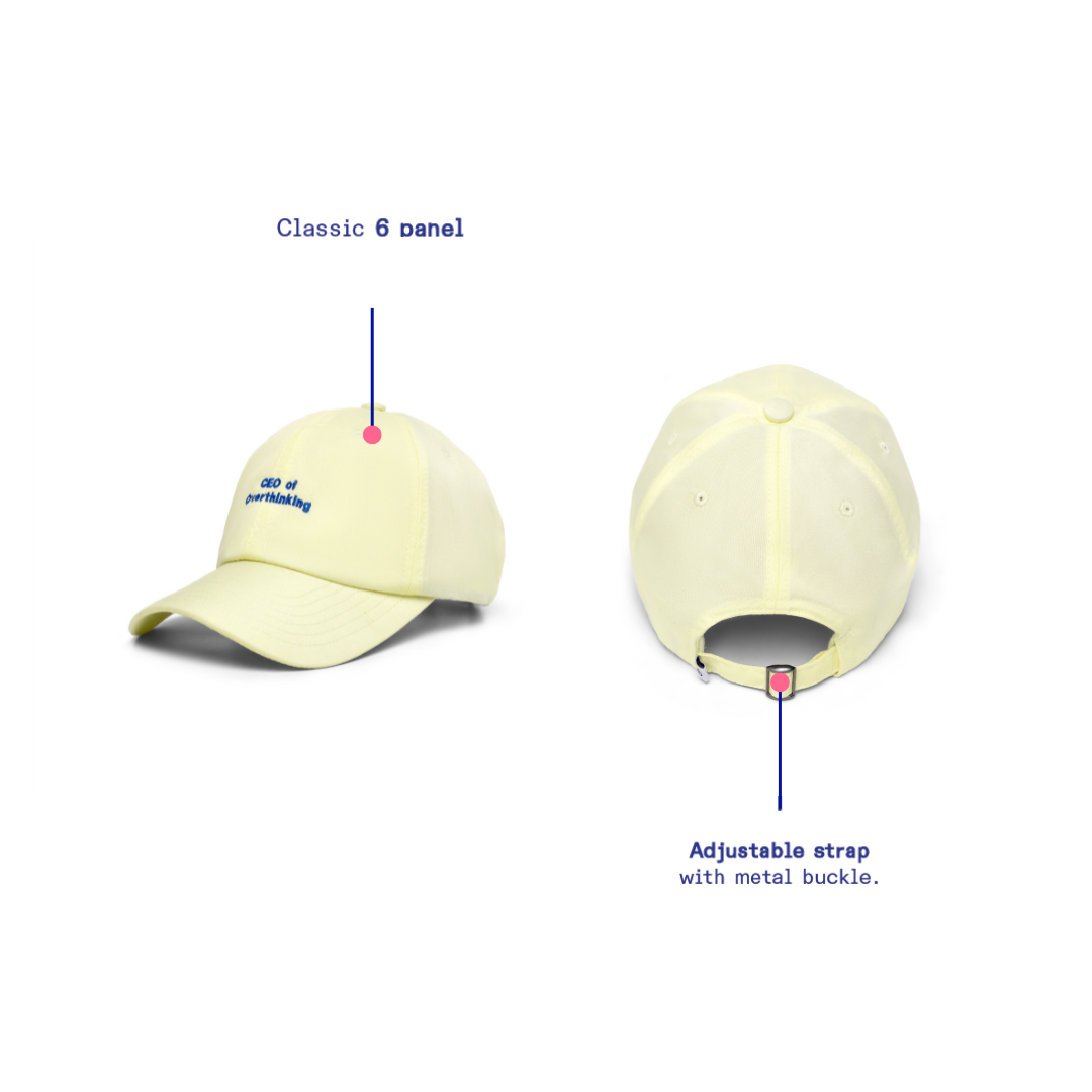 Kanavaia Drill Cap Pastel Yellow (CEO of Overthinking)