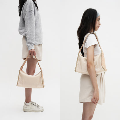 Kanavaia Crinkle Slouchy Shoulder Bag Light Blush / Coral Peach