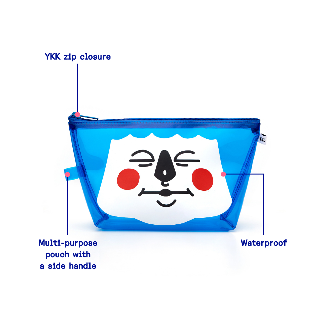 Kanavaia x Chuanslee - PVC Pouch Blue - Luna Face