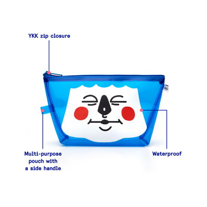 Kanavaia x Chuanslee - PVC Pouch Blue - Luna Face