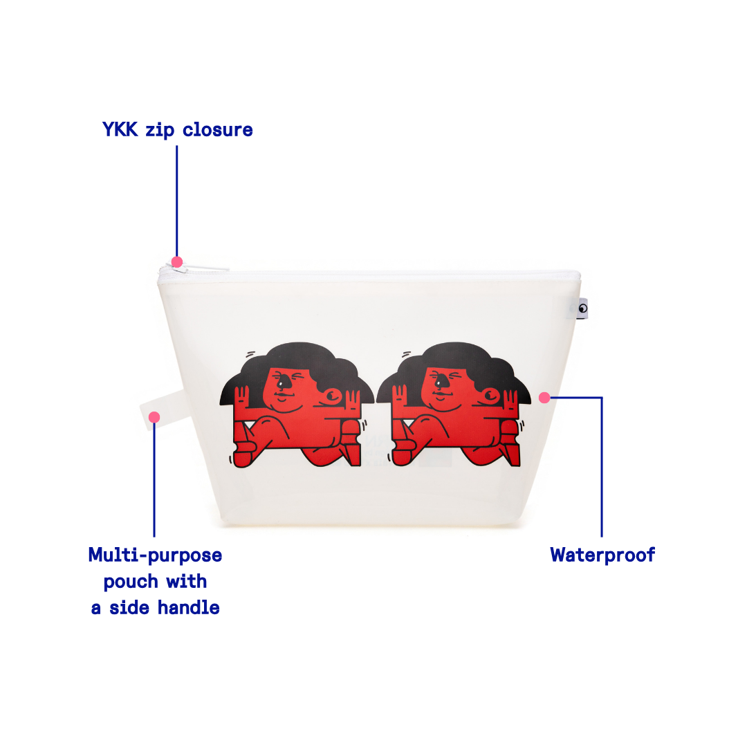 Kanavaia x Chuanslee - PVC Pouch White - The Twins
