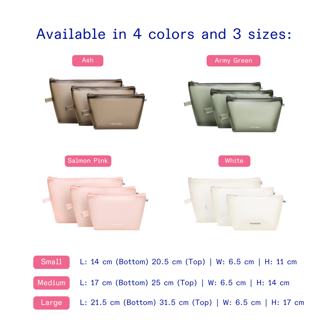 Kanavaia Frosted PVC Zip Pouch