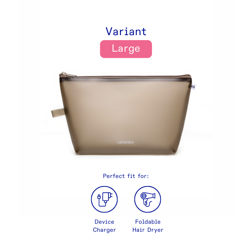 Kanavaia Frosted PVC Zip Pouch