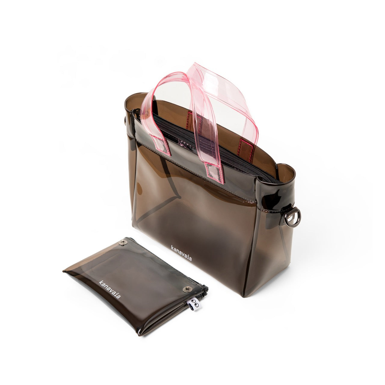 Kanavaia Mini PVC Tote Bag Black / Pink