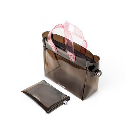 Kanavaia Mini PVC Tote Bag Black / Pink