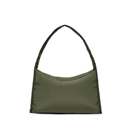 Kanavaia Crinkle Slouchy Shoulder Bag Olive Green
